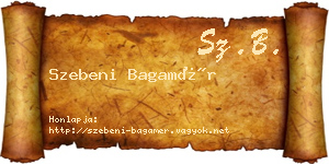 Szebeni Bagamér névjegykártya